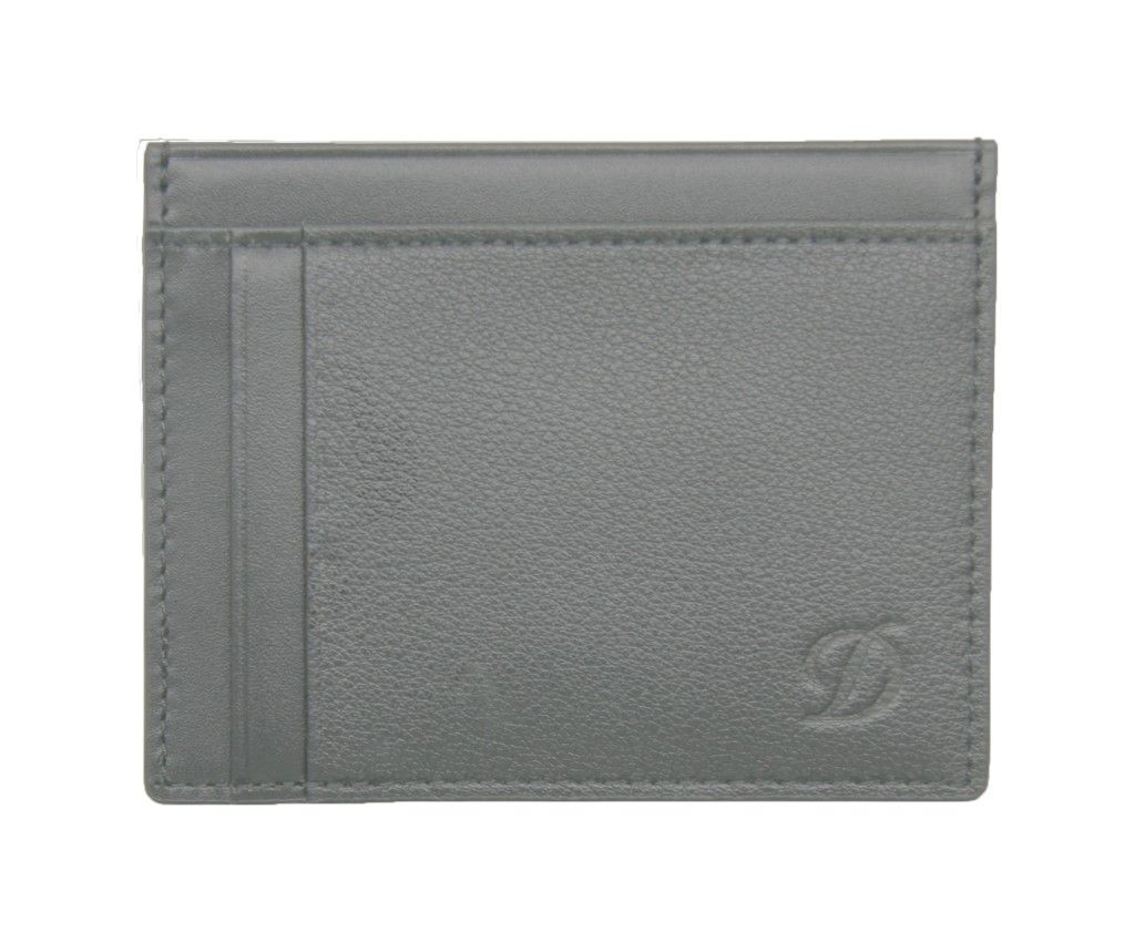 Grey Leather Credit Card Holder